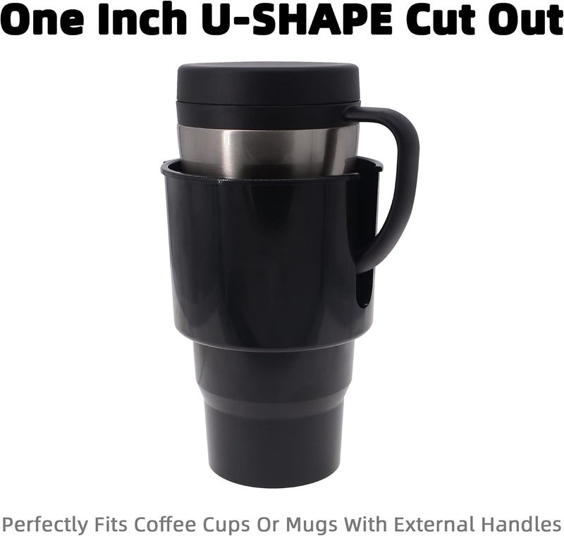 iSaddle Large Car Cup Holder Adapter Compatible with Hydro Flask 32oz 40oz 50/50 Flask, Yeti 24/30/36oz, Nalgene 32oz Coffee Mugs - Car Interior Accessory Big Bottles Car Cup Holder (Up to 3.8  Inches) - Image 2
