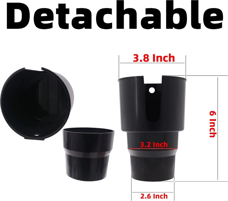 iSaddle Large Car Cup Holder Adapter Compatible with Hydro Flask 32oz 40oz 50/50 Flask, Yeti 24/30/36oz, Nalgene 32oz Coffee Mugs - Car Interior Accessory Big Bottles Car Cup Holder (Up to 3.8  Inches) - Image 5