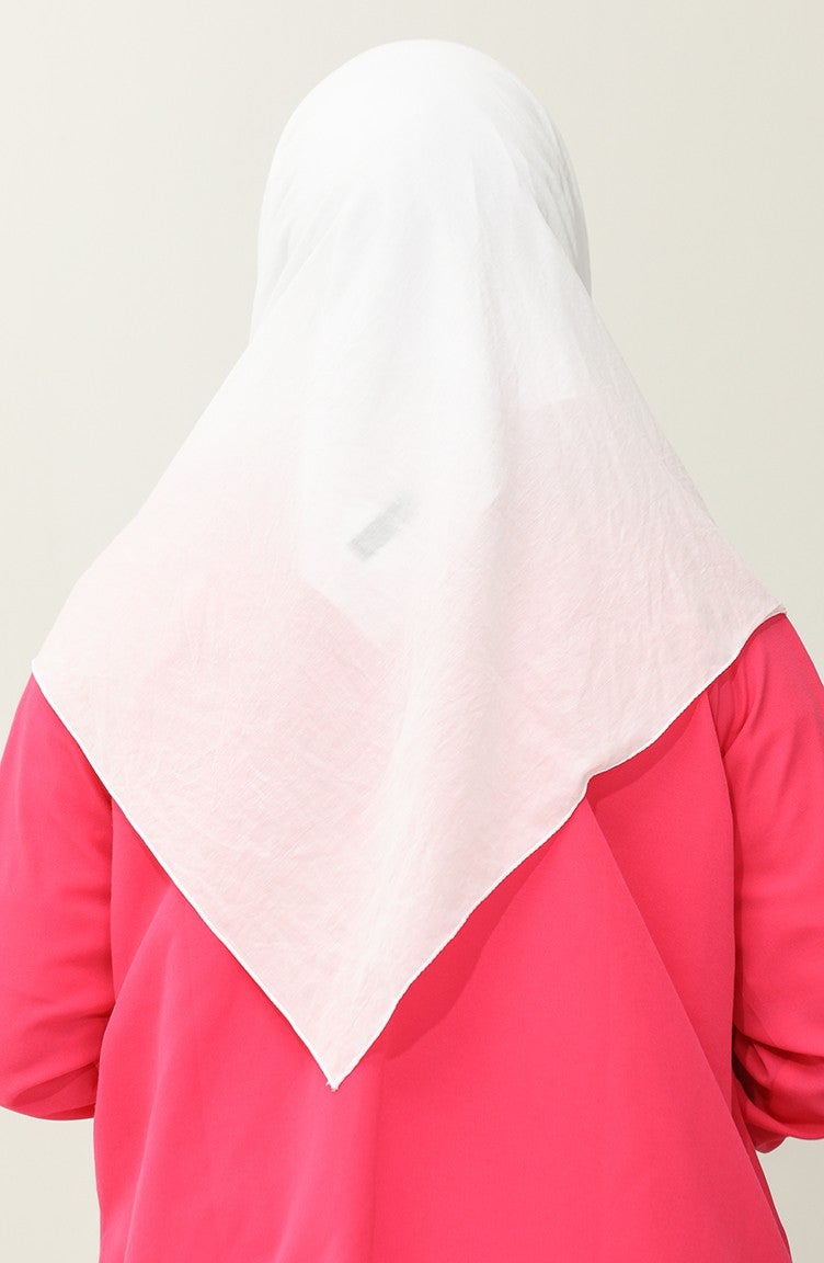 Sefa Merve Soft Scarf 2005-27 White  - Image 3