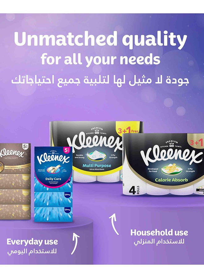 Kleenex Extra Dry Toilet Tissue Paper, 3 PLY, 20 Rolls x 140 Sheets, Embossed Bathroom Tissue with Superior Absorbency - Image 2