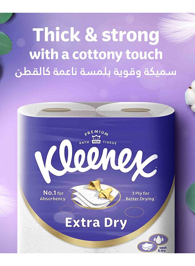 Kleenex Extra Dry Toilet Tissue Paper, 3 PLY, 20 Rolls x 140 Sheets, Embossed Bathroom Tissue with Superior Absorbency - Image 3
