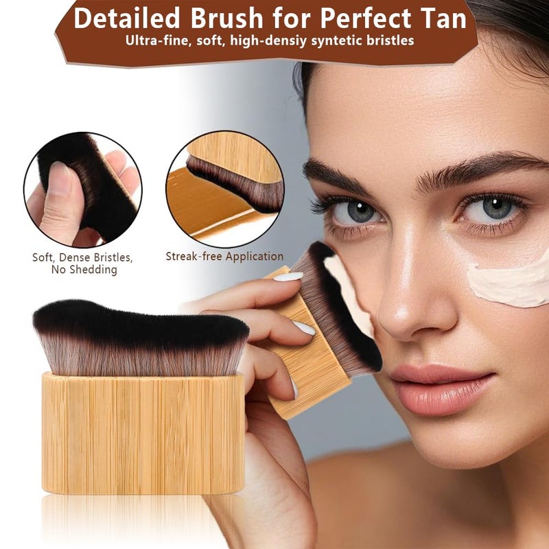 ANSPHIE 4 in 1 Luxury Velvet Tanning Mitt Self Tanning Mitt Applicator Self Tanner Brush Self Tanner Back Applicator Self Tanner Mitt Tanning Brush Tanning Glove - Image 5