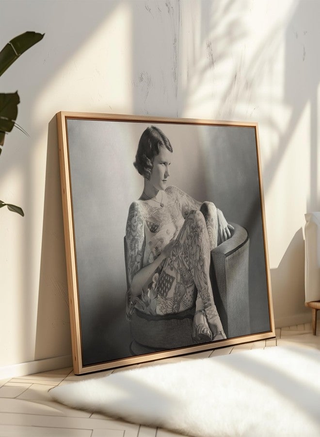 Poster Master Vintage Tattooed Lady Print - Retro Woman With Tattoos Poster - Circus Art - Black & White Photography Wall Design - Office or Living Room Wall Decor - 8x10 UNFRAMED Wall Art - Image 4