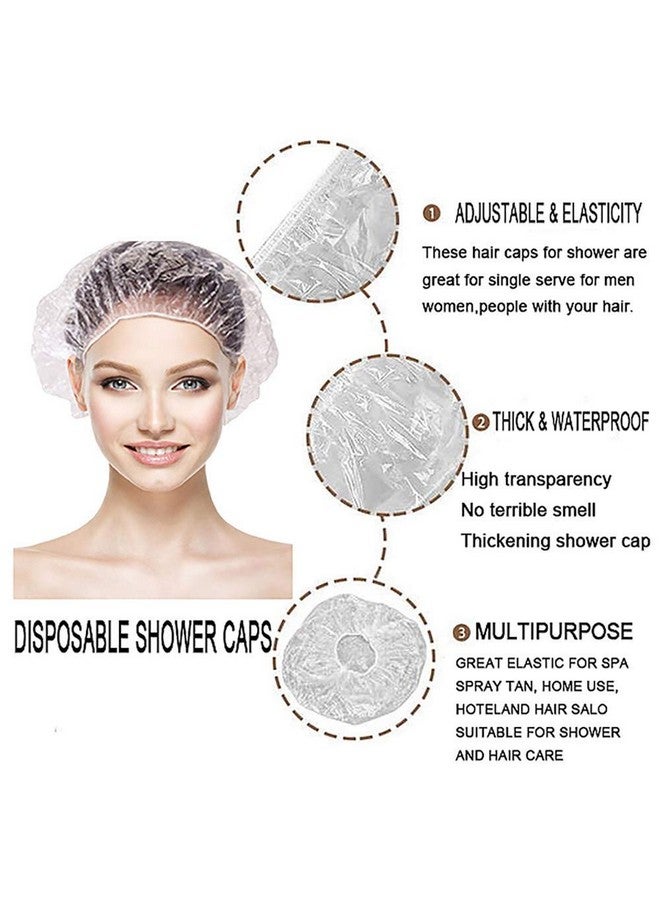 CHEM-AB ENTEREPIRSE Reusable Elastic Shower Cap for Men and Women Transparent Colour, Free Size Pack of 100 - Image 5