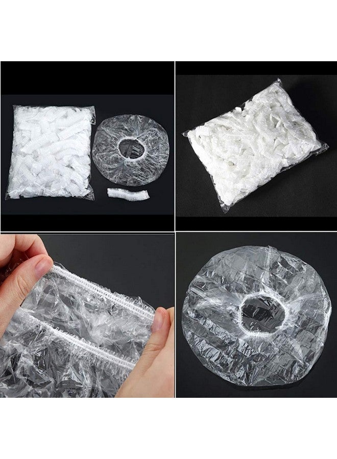 CHEM-AB ENTEREPIRSE Reusable Elastic Shower Cap for Men and Women Transparent Colour, Free Size Pack of 100 - Image 3