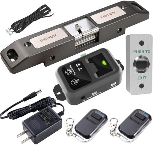 UHPPOTE Access Control Kit with Electric Strike Lock Remote Control for Fire Exit Door for Push Bar - Image 1