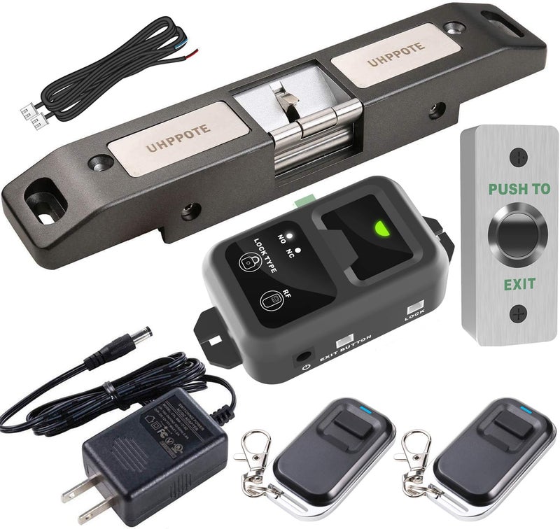 UHPPOTE Access Control Kit with Electric Strike Lock Remote Control for Fire Exit Door for Push Bar - Image 2