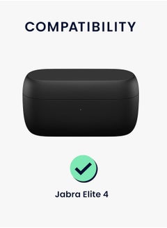 ماركة غير محددة جراب سيليكون لجهاز Jabra Elite 4، جراب واقٍ مقاوم للصدمات وغطاء واقٍ للجلد لجهاز Jabra Elite 4 مع سلسلة مفاتيح (أخضر غامق)  - Image 2