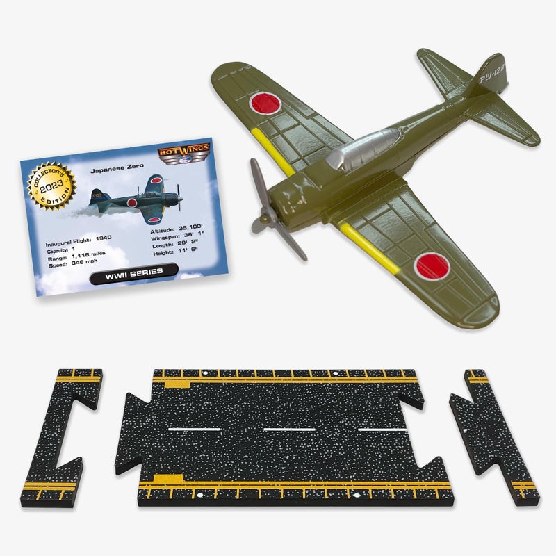 Hot Wings Planes طائرات هوت وينغز زيرو مع مدرج متصل أخضر - Image 2