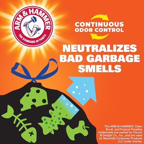 Hefty Ultra Strong 13 Gallon Trash Bags, Black Tall Kitchen Trash Bags 13 Gallon Size, Break Resistant Drawstring Enclosure, Continuous Odor Control, Blackout, Clean Burst Scent, 80 Bags - Image 5