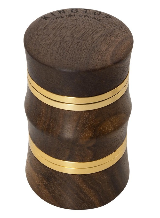 KINGTOP Grinder, Large 2.6" Walnut Wood & Aluminum Manual Grinder - Image 1
