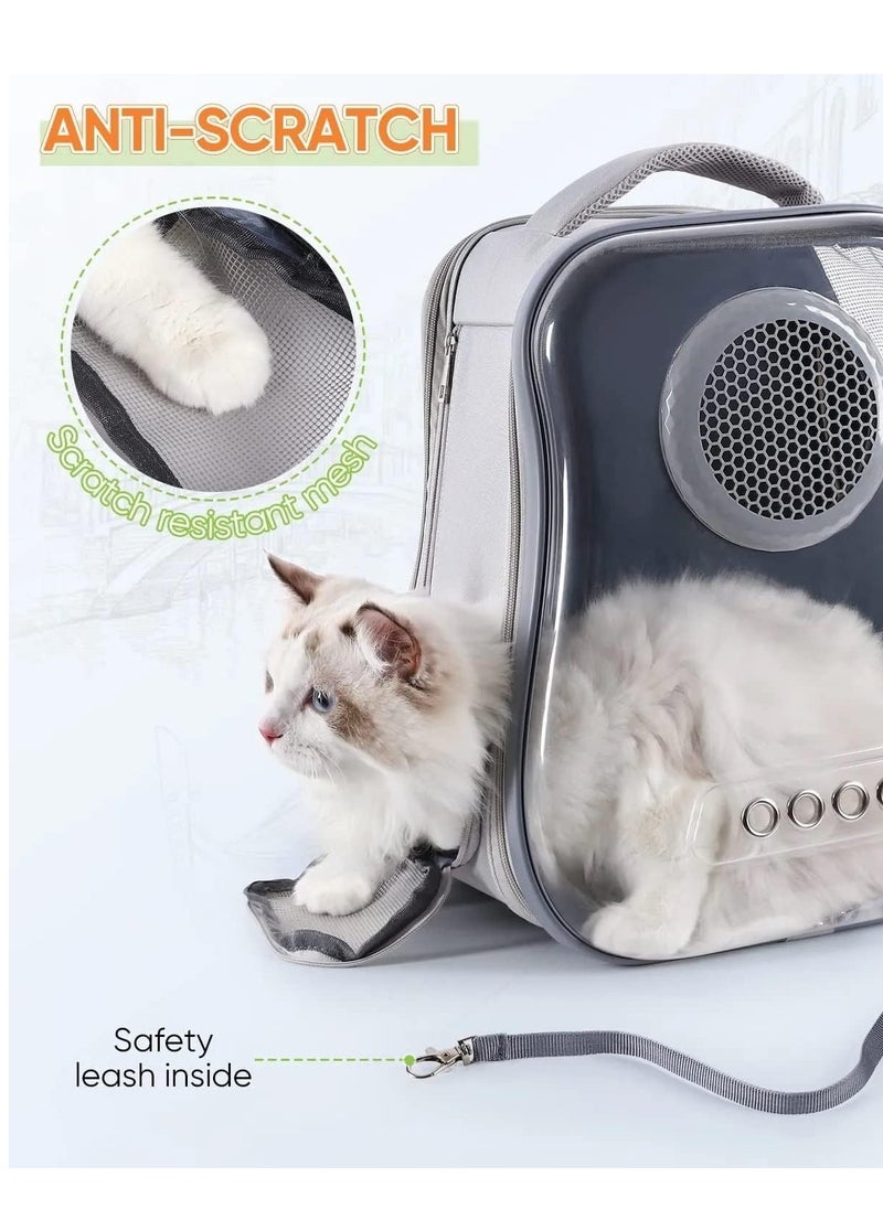 Cat Backpack Carrier Transparent Space Capsule Backpack for Traveling, Camping and Hiking For Cats Kittens And Puppies 40X33.5X24Cm