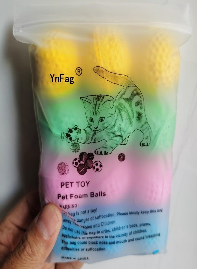 YnFag Foam Soccer Balls Cat Toys for Indoor Cats Cat Balls (12 Pcs Individual Color Balls) - Image 4