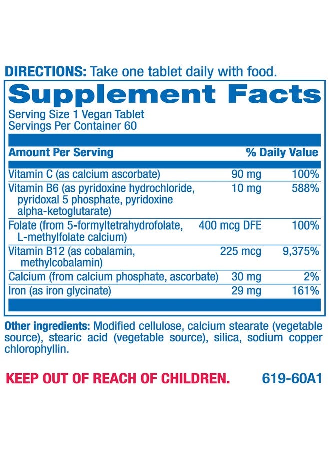 Anabolic Laboratories Slow Release Iron Supplement with Vitamin C - High Absorption Gentle Iron with Vitamin C for Women with Methyl B Complex for Maximum Benefits - Stomach Friendly Vegan & Made in The USA - 60 Servings - Image 2