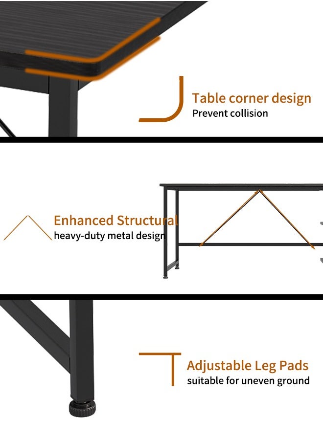 Harlan 130cm Gaming Desk,Simple Computer Desk,Office Table with Storage,Study Desk for Home Office Desk  - Image 5