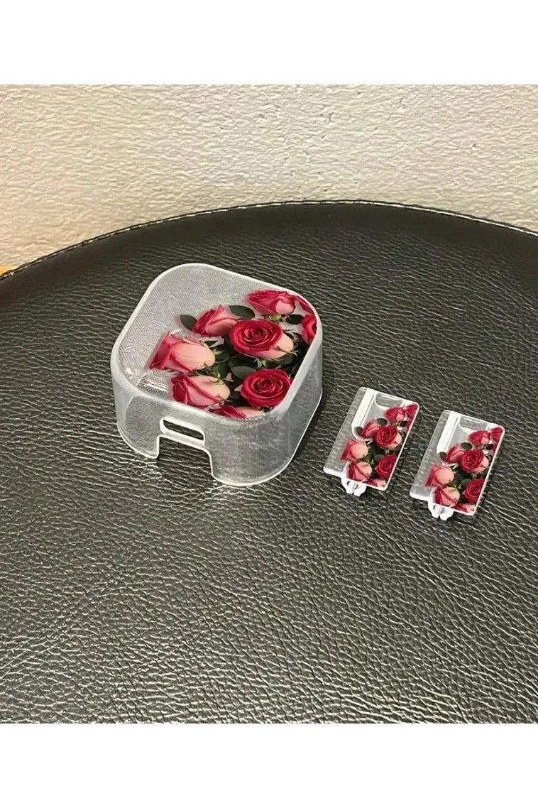 Charger Protective Cover – 3-Piece Set – Decorated with Red and Pink Roses for a Feminine and Stylish Touch - Image 3