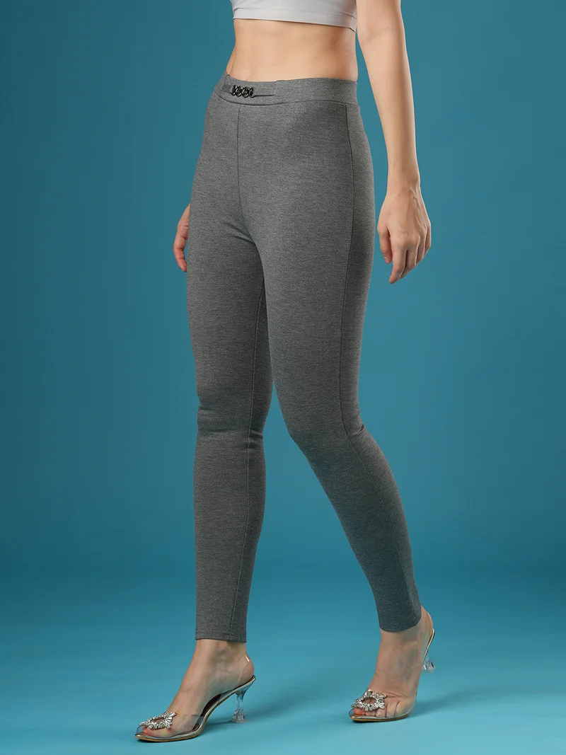 globus Globus Women Skinny Fit Mid Rise Stretchable Treggings