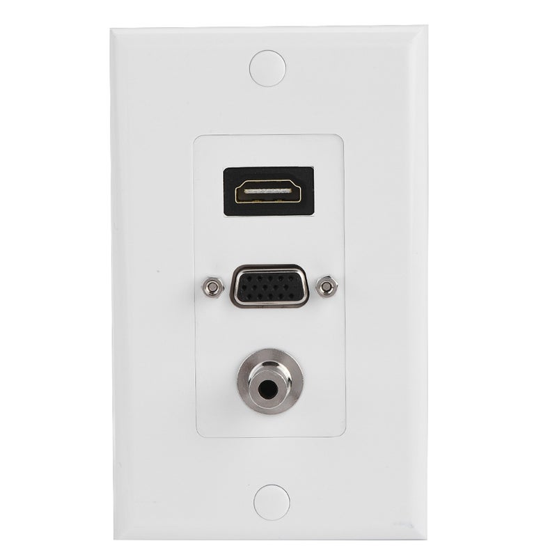 لوحة مقابس شاحن ومقبس 3 في 1 HDMI + VGA ومقابسة مدمجة من أنثى DC 3.5 ملليمتر صوت وفيديو - Image 2