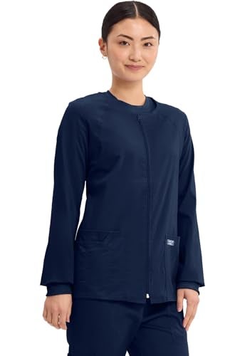 Cherokee Women's Workwear Core Stretch Warm Up Scrubs Jacket, Navy, XX-Small - Image 4