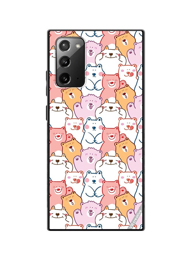 VR CREATIVE Protective Case Cover For Samsung Galaxy Note20 5G Cute Cartoon Bear Design Multicolour - Image 1