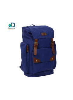 Discovery Discovery Adventures Vintage Canvas Backpack 20 L, Rucksack, Satchel Travel, School Laptop Bag, Casual Daily Bags, Blue  - Image 2