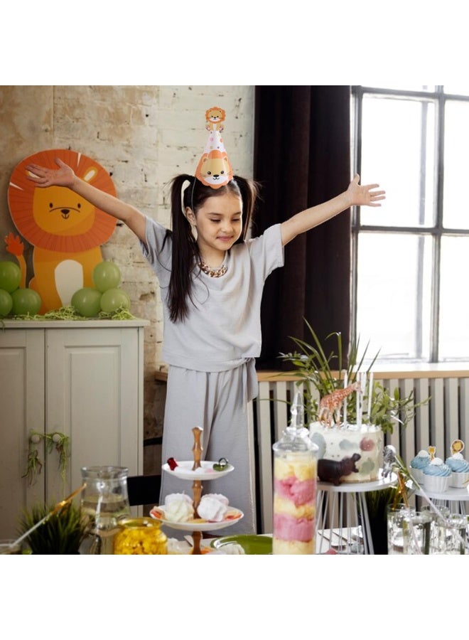 OSHIMA Animal Theme Birthday Party Hats, 24 Pcs Fun Cone for Kids Adults, Hats for Kids & Adults Birthday Party, or Children's Animal Costume, ames Craft Activities Kits, Perfect for Party Decor - Image 4