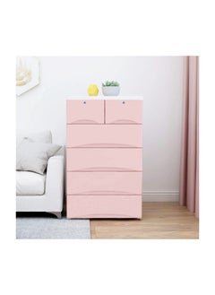 Cool Baby COOLBABY Plastic Cabinet 6 Drawers Storage Dresser,Small Closet Drawers Organizer Unit for Clothes,Toys,Bedroom,Playroom Wide, 60CM Pink  - Image 3