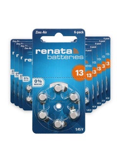 Renata 60-Pieces Renata (Size 13) Hearing Aid 1.45V Zinc-Air 0% Mercury Batteries  - Image 1