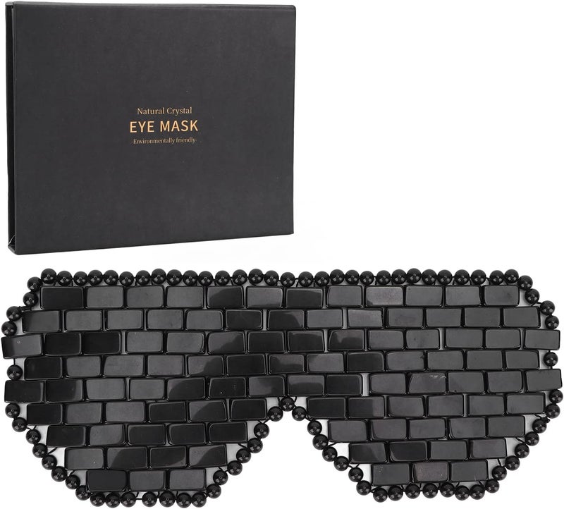 Jade Eye Mask Blindfold for Sleep HotCold Therapy Soothing Cooling Detoxifying