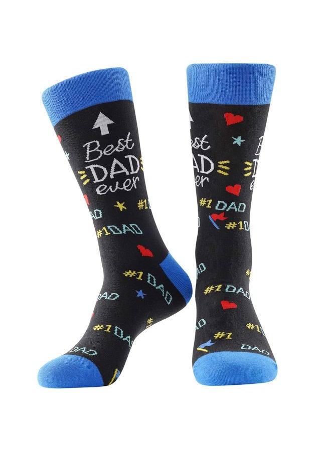 BONANGEL Dad Socks Mens Funny Novelty Crazy Funky Socks Best Gifts for Father's Day Birthday Christmas from Daughter Son  - Image 3