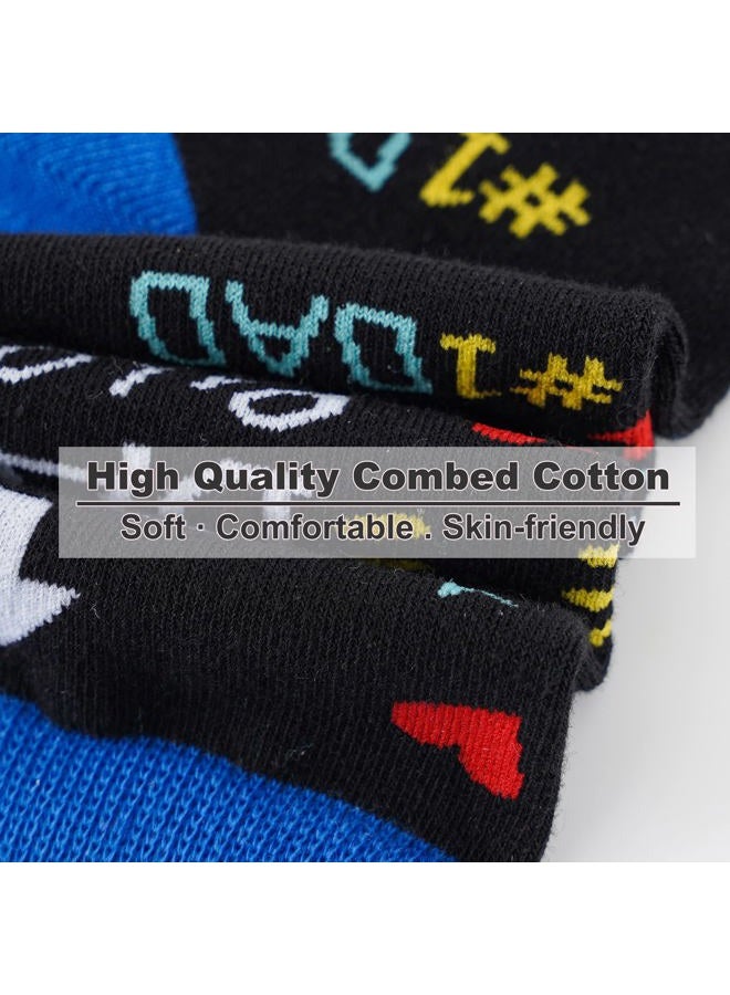 BONANGEL Dad Socks Mens Funny Novelty Crazy Funky Socks Best Gifts for Father's Day Birthday Christmas from Daughter Son  - Image 4
