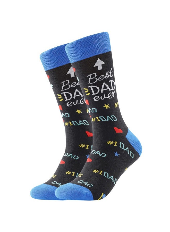 BONANGEL Dad Socks Mens Funny Novelty Crazy Funky Socks Best Gifts for Father's Day Birthday Christmas from Daughter Son  - Image 1