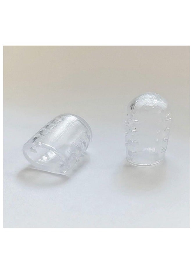 OASIS-TH 10 Pcs Silicone Anti-Friction Toe Protector, Breathable Gel Toe Sleeves Toe Protectors, Little Toe Cover Used for Ingrown Toenails, Corns, Calluses, Blisters and Pain Relief - Transparent - Image 5