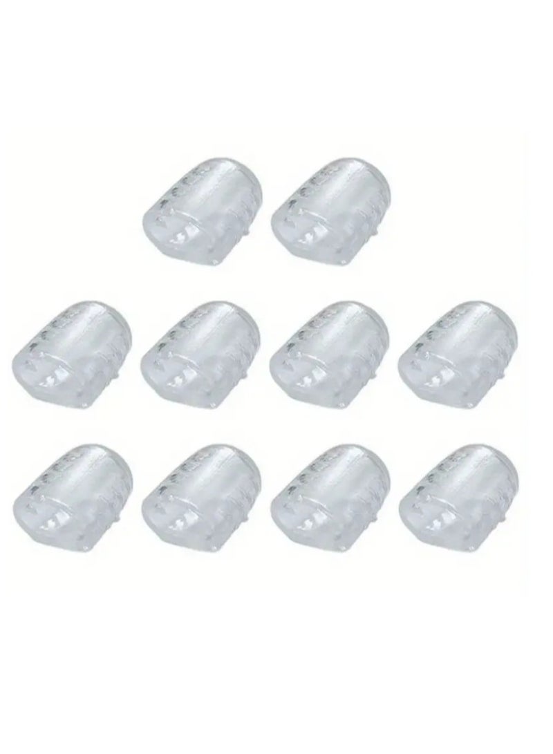 OASIS-TH 10 Pcs Silicone Anti-Friction Toe Protector, Breathable Gel Toe Sleeves Toe Protectors, Little Toe Cover Used for Ingrown Toenails, Corns, Calluses, Blisters and Pain Relief - Transparent - Image 1