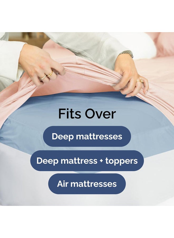 SIGNOOLA - Signoola Fitted Sheet Set Of 4 Pieces - Comfy Breathable & Cooling Sheets - Hotel Luxury Bed Sheets ( 180 x 240 cm )  - Deep Pockets, Easy-Fit, Extra Soft - Kashmir - Image 1
