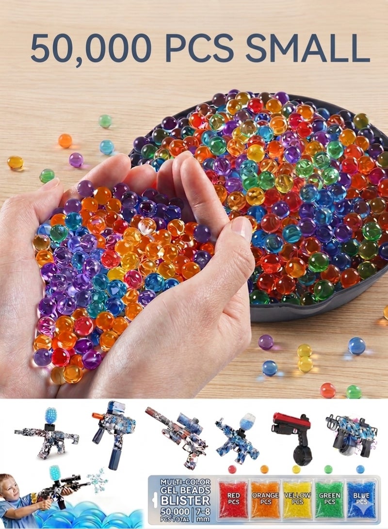 NYVIO 50,000 PCS Rainbow Water Gel Beads, 5 Color Hydrogel Beads for Sensory Play, Vase Filling, Plant Decoration, DIY Crafts & Creative Activities - Image 2