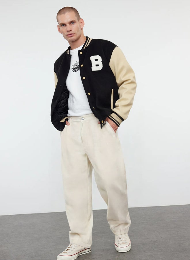trendyol Limited Edition Stone Unisex Balloon Fit Woven Gabardine Cotton Trousers TMNAW25PL00011  - Image 1