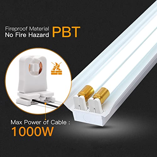 JACKYLED Non-Shunted Turn-Type T8 Lamp Holder UL Socket Tombstone with 10 inches Wires Attached for LED Fluorescent Tube Replacements 18-Pack - Image 5