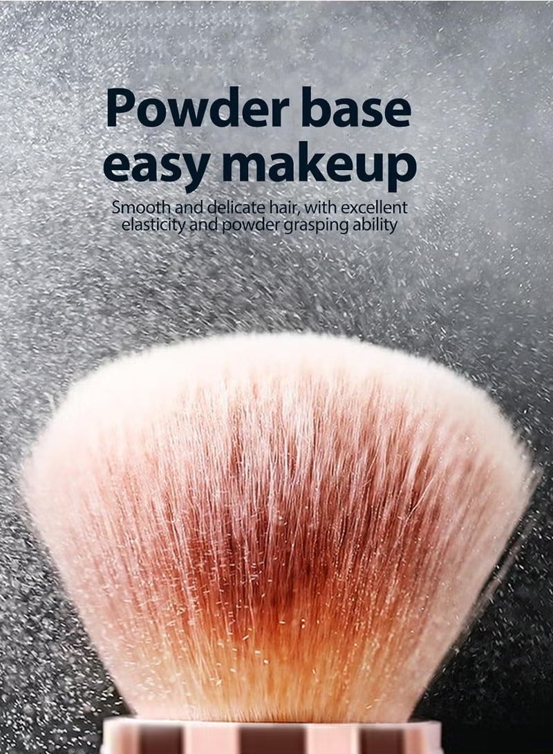 Double-Ended Foundation Makeup Brush, Angled/Round Top for Liquid, Powder  Cream Blending (Brown) - Image 2