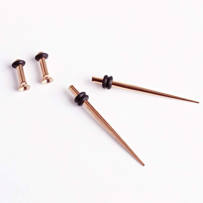 TBOSEN 36 PCS Ear Tapers Stretching Kit Stainless Steel Gauges Plugs Tools Set Eyelet 14g-00g - Image 4