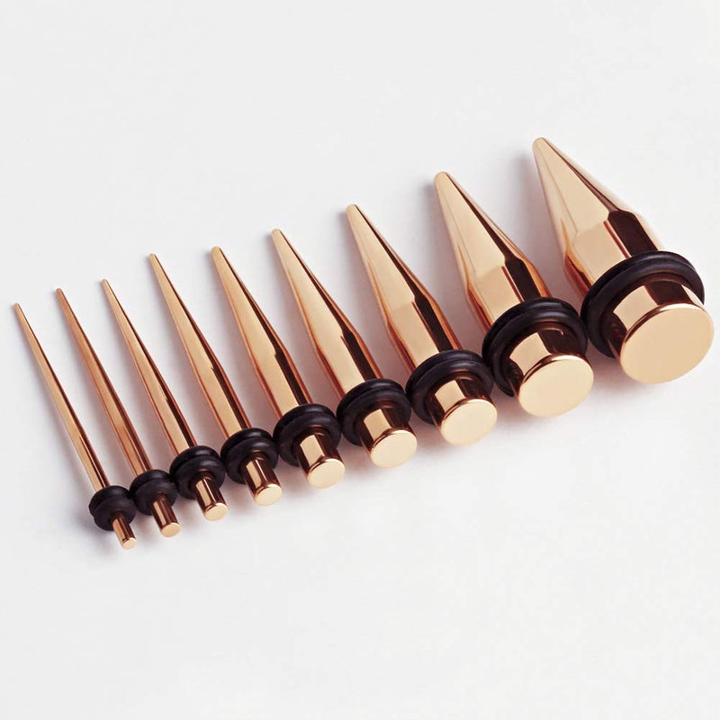 TBOSEN 36 PCS Ear Tapers Stretching Kit Stainless Steel Gauges Plugs Tools Set Eyelet 14g-00g - Image 5
