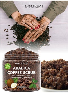 First Botany 100% Natural Arabica Coffee Scrub with Organic Coffee & Shea Butter - Best body scrub 10 oz  - Image 5
