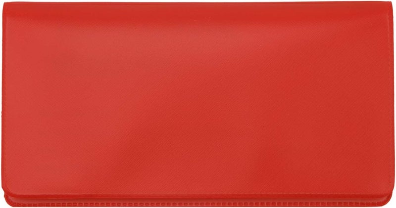 CAROUSELCHECKS Red Vinyl Checkbook Cover, Top Tear Personal Vinyl Checkbook Cover - Image 1