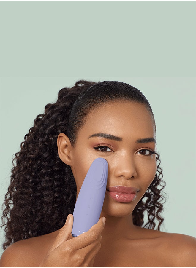 GESKE SmartAppGuided Warm & Cool Eye Energizer | 6 in 1 | Heated Eye Massager | Combat Dark Circles & Under-Eye Bags | Refresh Droopy Eyelids | Anti-Stress & Relaxation | Sonic Massaging - Purple  - Image 3