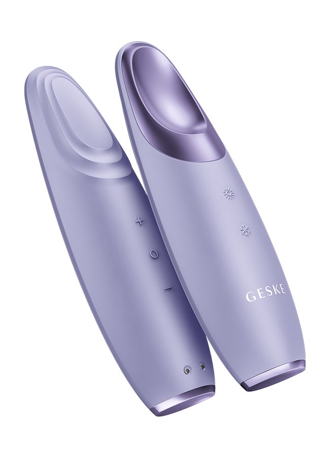 GESKE SmartAppGuided Warm & Cool Eye Energizer | 6 in 1 | Heated Eye Massager | Combat Dark Circles & Under-Eye Bags | Refresh Droopy Eyelids | Anti-Stress & Relaxation | Sonic Massaging - Purple  - Image 4