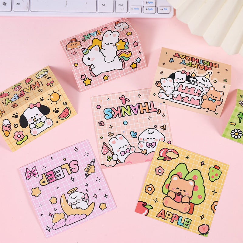 Yueshi New Ins Style Series Cartoon Card Packaging Material Hard Card Back Small Card Card Head Gift Card - Image 5