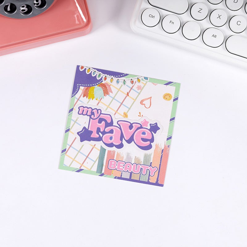 Yueshi New Ins Style Series Cartoon Card Packaging Material Hard Card Back Small Card Card Head Gift Card - Image 1