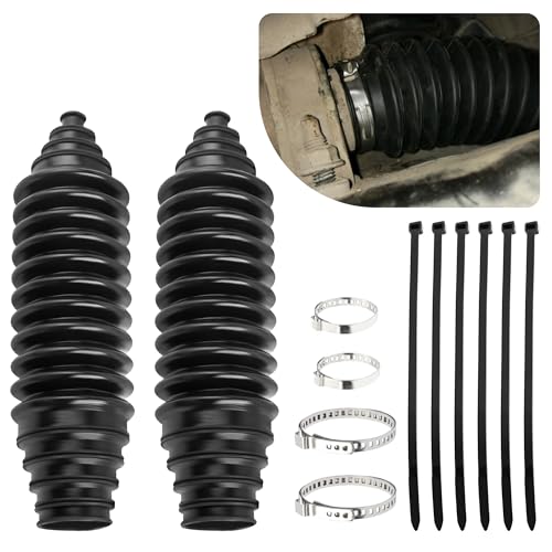 wedfish Car Rack and Pinion Boot Steering Rack Boot Tool Kit,Dustproof Silicone Inner Tie Rod Boot Set with Rack and Pinion Bellow Cable Ties and Clamps,Professional Car Accessories - Image 1