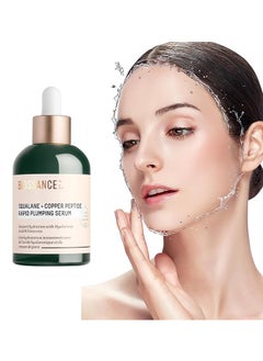 BIOSSANCE Biossance Squalane + Copper Peptide Rapid Plumping Serum 50ml，Powerfully Hydrating Face Serum that Instantly Plumps and Firms with Collagen Boosting Copper Peptides  - Image 1