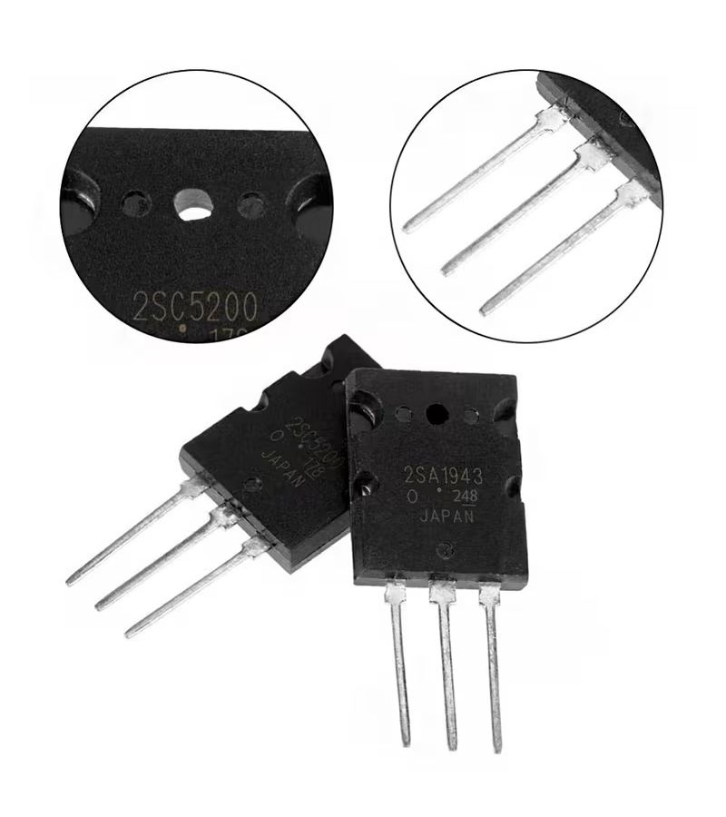2SA1943 2SC5200 زوج مكبر صوت TO-3PL ترانزستورات مطابقة عالية الطاقة من نوع PNP وNPN لجهد أقل من 36 فولت، 8 قطع، 4 من كل نوع. - Image 3